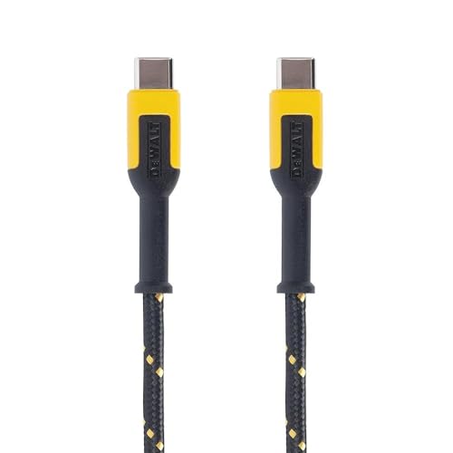 DEWALT USB C auf USB C Kabel, geflochtenes Nylon USB C Ladekabel 60W für iPhone 15/Pro/Plus/Pro Max, iPad Mini 6/Pro, MacBook Pro 2020, Samsung Galaxy S23, 10FT von DEWALT