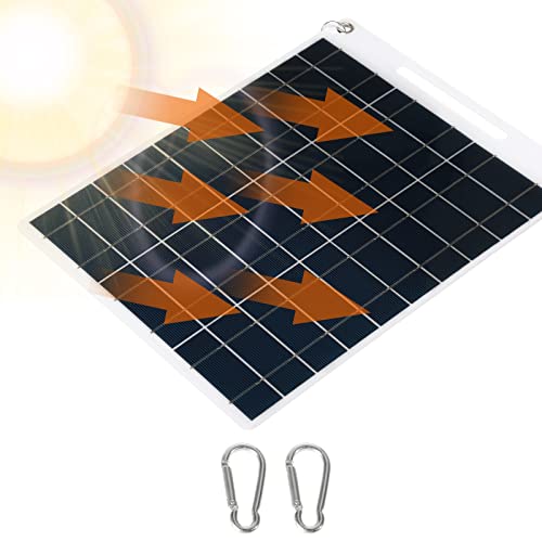 DEWIN Solarpanel Ladegerät, 30W Solarpanel 5V Dual USB Tragbare Solarzelle Outdoor Camping Wandern Handy Ladegerät von DEWIN