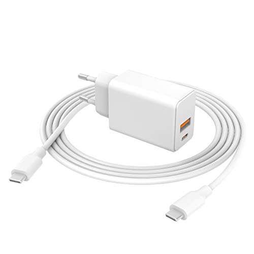 30W USB-C Ladegerät Passend für iPad Pro M4 2024, iPad Pro 11 Zoll 5th Generation A2837, iPad Pro 13 Zoll 7th Gen A2926 Schnellladegerät Netzteil Stecker mit 1,8m Ladekabel von DEXPT