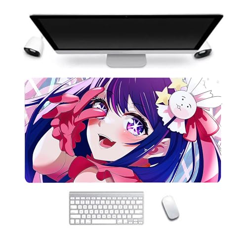 DEXSHUN Hoshino Ai Mauspad, großes Anime-Mauspad 800 x 300 mm, Hoshino Ai, Tastaturpad, Schreibtischpad, Gaming Anime Zubehör, rutschfeste Gummibasis, wasserdicht, leicht zu waschen DEXSHUN Hoshino Ai Mauspad, großes Anime-Mauspad 800 x 300 mm, Hoshino Ai, Tastaturpad, Schreibtischpad, Gaming Anime Zubehör, rutschfeste Gummibasis, wasserdicht, leicht zu waschen von DEXSHUN