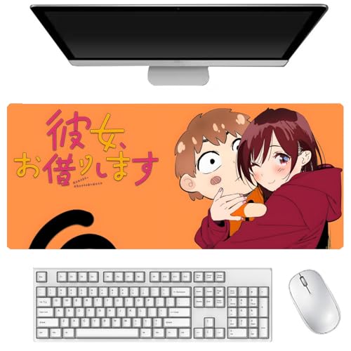 DEXSHUN Ichinose Chizuru Mauspad Sarashina Ruka Gaming Mouse Pad 400 x 900 mm, Tastaturpad, Schreibtischpad, Gaming Anime Zubehör, rutschfeste Gummibasis, wasserdicht, leicht zu waschen von DEXSHUN