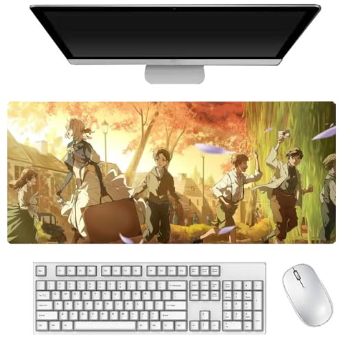 DEXSHUN Violet Evergarden Mauspad, großes Anime-Mauspad 900 x 400 mm, Violet Evergarden, Tastaturpad, Schreibtischpad, Gaming Anime Zubehör, rutschfeste Gummibasis, wasserdicht, leicht zu waschen DEXSHUN Violet Evergarden Mauspad, großes Anime-Mauspad 900 x 400 mm, Violet Evergarden, Tastaturpad, Schreibtischpad, Gaming Anime Zubehör, rutschfeste Gummibasis, wasserdicht, leicht zu waschen von DEXSHUN