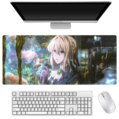 DEXSHUN Violet Evergarden Mauspad, großes Anime-Mauspad 900 x 400 mm, Violet Evergarden, Tastaturpad, Schreibtischpad, Gaming Anime Zubehör, rutschfeste Gummibasis, wasserdicht, leicht zu waschen DEXSHUN Violet Evergarden Mauspad, großes Anime-Mauspad 900 x 400 mm, Violet Evergarden, Tastaturpad, Schreibtischpad, Gaming Anime Zubehör, rutschfeste Gummibasis, wasserdicht, leicht zu waschen von DEXSHUN