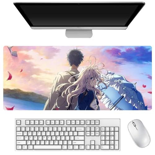 DEXSHUN Violet Evergarden Mauspad, großes Anime-Mauspad 900 x 400 mm, Violet Evergarden, Tastaturpad, Schreibtischpad, Gaming Anime Zubehör, rutschfeste Gummibasis, wasserdicht, leicht zu waschen DEXSHUN Violet Evergarden Mauspad, großes Anime-Mauspad 900 x 400 mm, Violet Evergarden, Tastaturpad, Schreibtischpad, Gaming Anime Zubehör, rutschfeste Gummibasis, wasserdicht, leicht zu waschen von DEXSHUN