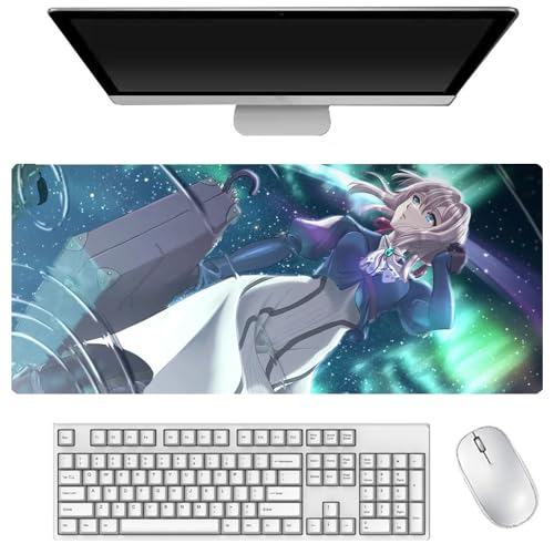 DEXSHUN Violet Evergarden Mauspad, großes Anime-Mauspad 900 x 400 mm, Violet Evergarden, Tastaturpad, Schreibtischpad, Gaming Anime Zubehör, rutschfeste Gummibasis, wasserdicht, leicht zu waschen DEXSHUN Violet Evergarden Mauspad, großes Anime-Mauspad 900 x 400 mm, Violet Evergarden, Tastaturpad, Schreibtischpad, Gaming Anime Zubehör, rutschfeste Gummibasis, wasserdicht, leicht zu waschen von DEXSHUN