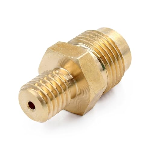 DEYIN 3/8" Außenbördel und M10 x 1,5 mm Gewindekupplungsanschlüsse, Brennereinlass, Propan-Gasstrahldüse, 1,96 mm Öffnung, BBQ-Grill-Adapter DEYIN 3/8" Außenbördel und M10 x 1,5 mm Gewindekupplungsanschlüsse, Brennereinlass, Propan-Gasstrahldüse, 1,96 mm Öffnung, BBQ-Grill-Adapter von DEYIN