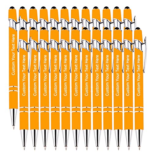 Personalisierte Custom Pens Bulk 24 Pack, Customized Engraving Kugelschreiber mit Namensbotschaft, Office-Medium Point, schwarze Tinte von DEZUNTU