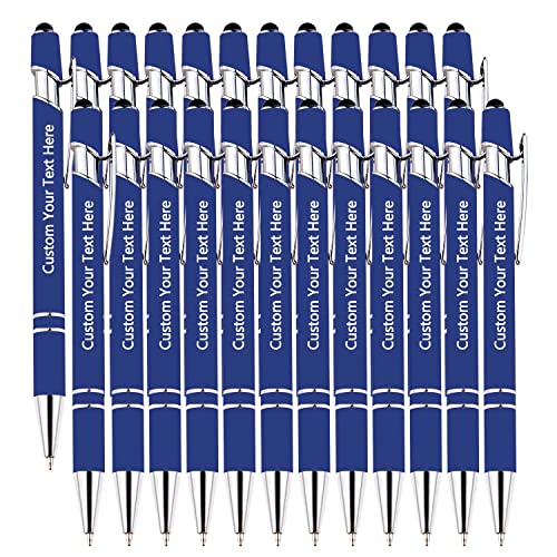 Personalisierte Custom Pens Bulk 24 Pack, Customized Engraving Kugelschreiber mit Namensbotschaft, Office-Medium Point, schwarze Tinte von DEZUNTU