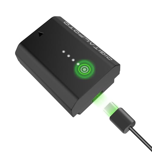 DF DIGITALFOTO NP-FZ100 Kamera Akku, 2400mAh Ersatzakku mit USB Type-C Power-In und Kapazitätsanzeige, Kompatibel mit Sony ZV-E1, A7 III, A7R III, FX3, FX30, A6700, A6700 usw Schwarz DF DIGITALFOTO NP-FZ100 Kamera Akku, 2400mAh Ersatzakku mit USB Type-C Power-In und Kapazitätsanzeige, Kompatibel mit Sony ZV-E1, A7 III, A7R III, FX3, FX30, A6700, A6700 usw Schwarz von DF DIGITALFOTO