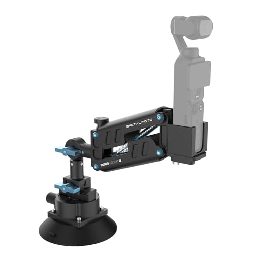 Osmo Pocket 3 Autohalterung, Shock Vertical Z-Achsen Dämpfungsfederarm mit Sicherheits-Sicherheitskordel, 60kg Tragfähigkeit, Kompatibel mit DJI Osmo Pocket 3 & GoPro Actionkameras von DFCINE