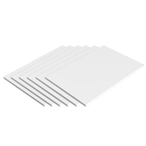 DFDPAXL 6 Stück Weiße Schaumstoffplatten, PVC-Platten Montageplatten, 100 × 100 × 5 Mm – 400 × 600 × 5 Mm Geeignet Für Sandtisch-Architekturmodellierung,400×400×5mm von DFDPAXL