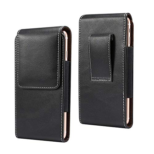 DFV mobile - Etui Vertikales Lederholster mit Gürtelschlaufe für Xiaomi Mi 9 Lite (2019) - Schwarz von DFV mobile