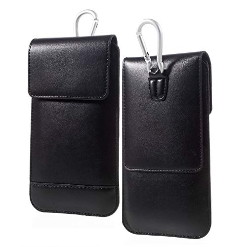 DFV mobile - Gürtel-Fall-Abdeckung Etui Hülle Vertikale mit Doppeltasche für Huawei Ascend Y625-U21 (2015) - Schwarz von DFV mobile