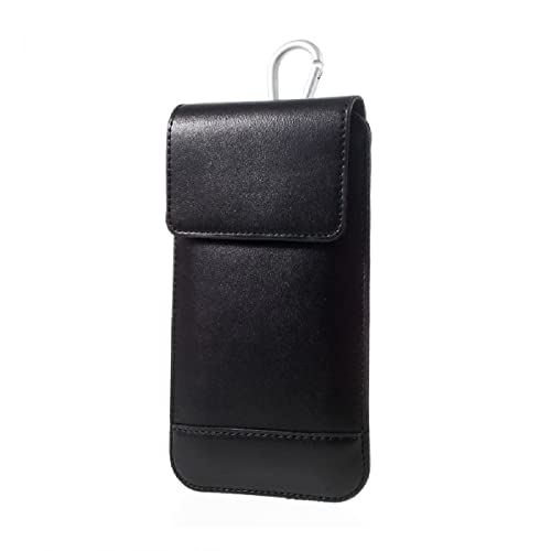 DFV mobile - Gürtel-Fall-Abdeckung Etui Hülle Vertikale mit Doppeltasche für iPhone 16 PRO (2024) - Schwarz von DFV mobile