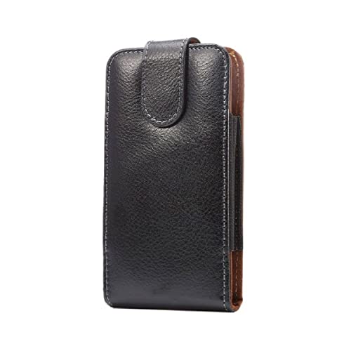 DFV mobile - Gürteltasche Echtleder Holster Etui mit Gürtelclips Swivel 360º aus Premium Echtem Leder für Samsung Galaxy S22 Ultra (2022) - Schwarz von DFV mobile