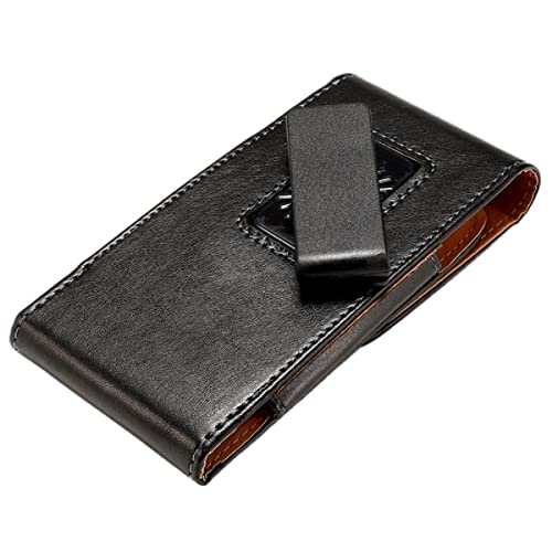 DFV mobile - Gürteltasche Holster Executive Etui mit Gürtelclips Swivel 360º aus Kunstleder für iPhone 12 Mini (2020) - Schwarz von DFV mobile