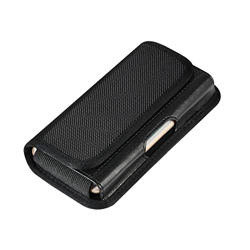 DFV mobile - Holster Etui mit Horizontales Metallclip-Gürtelholster mit Kartenhalter aus Textil und Leder für Samsung Galaxy XCover 5 (2021) - Schwarz von DFV mobile