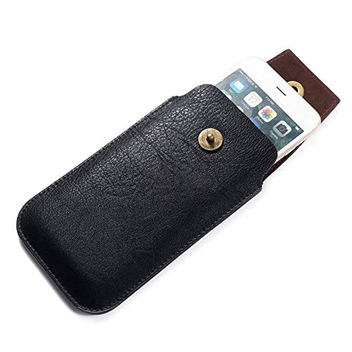 DFV mobile - Leather Cover Vertical Belt Case with Magnetic Closure für Vertu METAVERTU (2022) - Black von DFV mobile