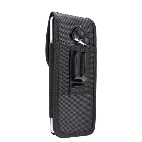 DFV mobile - Nylon Belt Holster with Metal Clip and Card Holder für Infinix Note 40X 5G (2024) - Black von DFV mobile