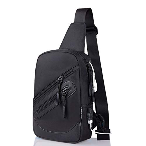 DFV mobile - Rucksack Tasche Umhängetasche Nylon kompatibel mit Ebook, Tablet und für OnePlus 8T Cyberpunk 2077 (2020) - Schwarz von DFV mobile