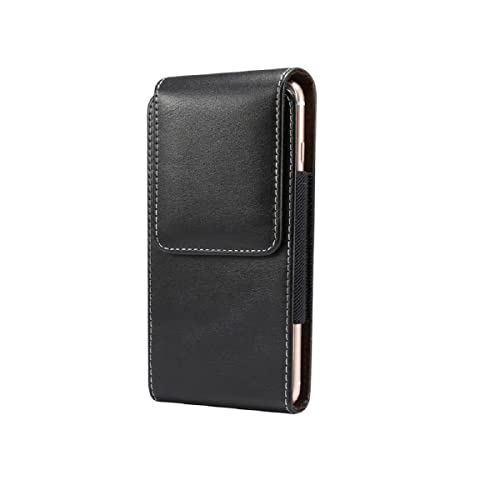 DFV mobile - Vertical Leather Holster with Belt Loop für Samsung Galaxy S21 Ultra 5G (2021) - Black von DFV mobile