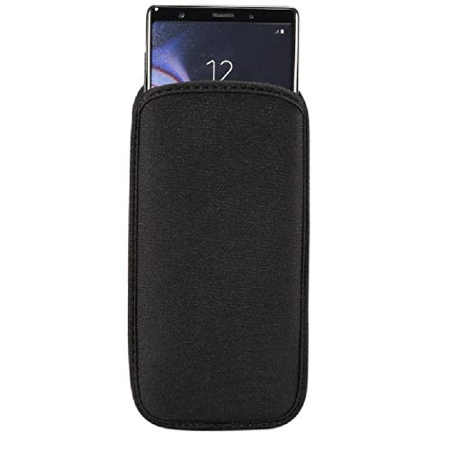 DFV mobile - wasserdichte und Stoßfeste Neopren Sockenhülle für Alcatel One Touch Fire C 4020A (2014) - Schwarz von DFV mobile