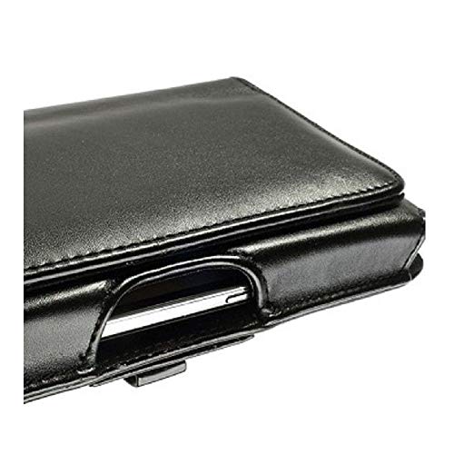 DFVmobile - Belt Cover Premium Executive Synthetic Leather Horizontal Design and Clip Metal for Elson CYNUS T2, MOBISTEL CYNUS T2 - Black von DFVmobile