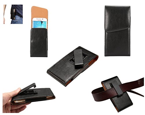 DFV mobile - Magnetic Leather Executive Case Belt Clip Rotary 360 for iPhone SE - Black von DFV mobile