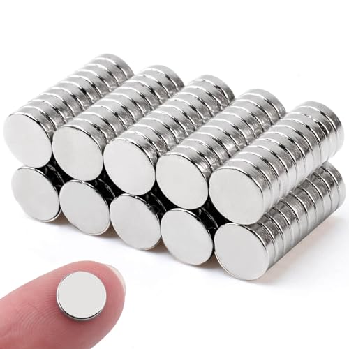 100 Stück Magnete, Magnete Stark Neodym Magnet Extra Stark Kühlschrankmagnete, 8x2mm Round Magnete für Kleine Magneten Starker Halt für Whiteboard Magnete, Bildung, Forschung von DGDUBRB