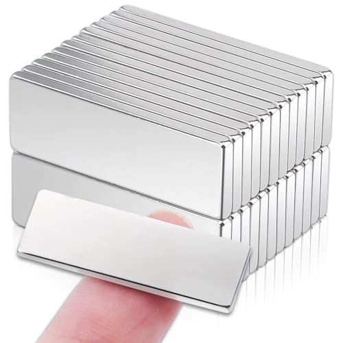 22 Stück Neodym Magnet Rechteckig, Extra Starke Magnete Magneten Starker Halt, 30x10x2mm Neodym Magnete Extra Stark, Magneten Kühlschrank Set Magnete für Whiteboard, Kleine Magnete Zum Pinnwand von DGDUBRB