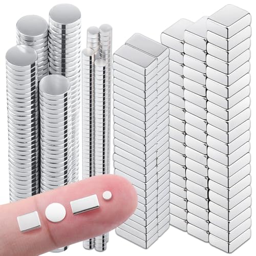 380 Stück Silber Neodym Magnete, 4 Verschiedene Größen, Starke Mini Magnete Zum Basteln, Magnete Klein Für Whiteboard, Handwerk, Kühlschrankmagnete, Magneten Starker Halt Flach von DGDUBRB