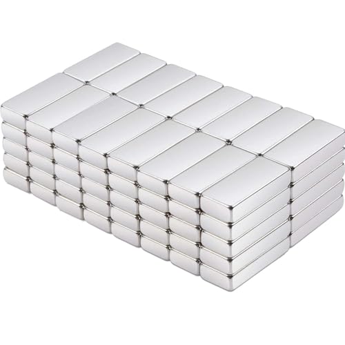 80 Stück Mini Neodym Magnet, Magnete für Magnettafel 10mm x 4mm x 2mm, Kleine Starke Magnete Rechteckig Neodym Magnete Extra Stark, Magnete Kühlschrank, Whiteboard Magnete zum Basteln von DGDUBRB