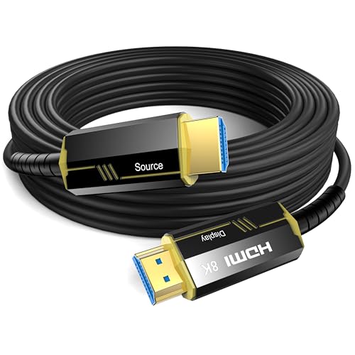 DGHUMEN Glasfaser HDMI Kabel 10Meter 8K, HDMI 2.1 Kabel 48Gbps Ultra Highspeed Unterstützung 8K@60Hz 4k@120Hz Dynamic HDR, eARC, ARR, Dolby Atmos für PS5/4 HDTV Monitor PC Laptop DGHUMEN Glasfaser HDMI Kabel 10Meter 8K, HDMI 2.1 Kabel 48Gbps Ultra Highspeed Unterstützung 8K@60Hz 4k@120Hz Dynamic HDR, eARC, ARR, Dolby Atmos für PS5/4 HDTV Monitor PC Laptop von DGHUMEN