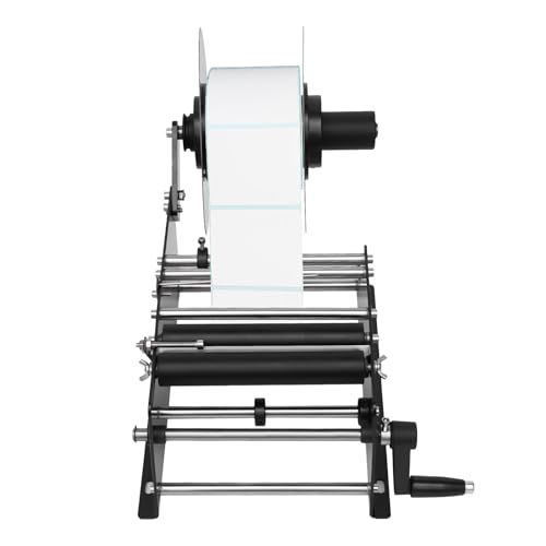 DGJMuu MT-30 Etikettiermaschine halbautomatische Runde Flaschenetikettiermaschine | Etikettendrucker Starter Kit | Manual Labelling Machine 10–130 mm 30 Stück/Min | Preisschilder Flaschenetikettierer von DGJMuu
