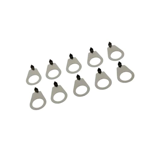 10 Stücke Gitarre Knöpfe Zeiger Platten 3/8 "Größe Zeiger Anzeige Scheiben Für LP Elektrische Gitarren Zubehör(Silver) von DGRTYG
