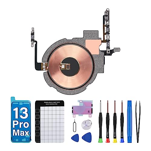 DGSCSMY Für iPhone 13 Pro Max Power Volume Button NFC Chip Wireless Charging Charger Panel Coil Replacement OEM On/Off Switch Control Silent Mute Key Repair Fix Tools Kit A2641 A2643 A2644 A2645 A2484 DGSCSMY Für iPhone 13 Pro Max Power Volume Button NFC Chip Wireless Charging Charger Panel Coil Replacement OEM On/Off Switch Control Silent Mute Key Repair Fix Tools Kit A2641 A2643 A2644 A2645 A2484 von DGSCSMY