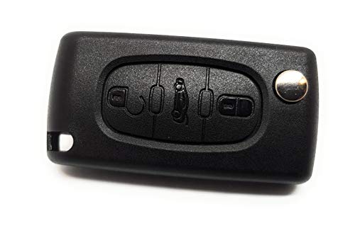 DigitalTech® - Citroen, FIAT und Peugeot 3 Tasten kompatibles Schlüsseletui CE0523 mit leerem Schlüsselblatt. von DGTech