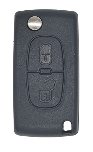 DigitalTech® Gehäuse mit 2 Tasten, kompatibel mit Peugeot, Citroen und Fiat CE0536, mit HU83-Schlüsselrohling. von DGTech