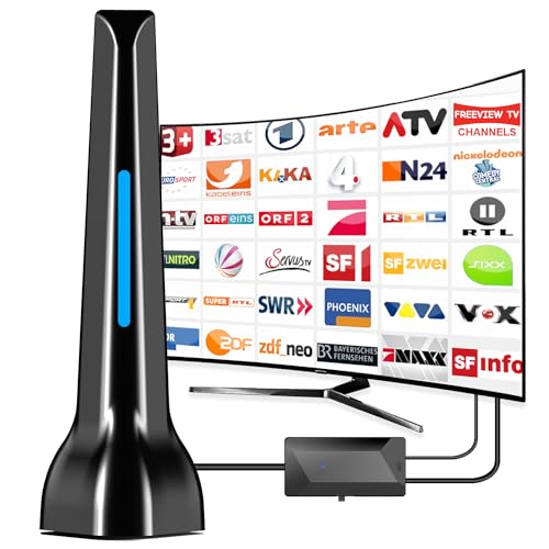 DVBT2 Antenne, DVB-T/DVB-T2-Antenne, Stärkere Stabantenne für digitales Fernsehen/Digital TV/DAB Radio/DVB-T2 Tuner Stick, Maximale Signalqualität - Mit Magnetfuß 3m Kabel DVBT2 Antenne, DVB-T/DVB-T2-Antenne, Stärkere Stabantenne für digitales Fernsehen/Digital TV/DAB Radio/DVB-T2 Tuner Stick, Maximale Signalqualität - Mit Magnetfuß 3m Kabel von DGUPSP