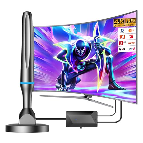DVBT2 Antenne, DVB-T/DVB-T2-Antenne, Stärkere Stabantenne für digitales Fernsehen/Digital TV/DAB Radio/DVB-T2 Tuner Stick, Maximale Signalqualität - Mit Magnetfuß 3m Kabel DVBT2 Antenne, DVB-T/DVB-T2-Antenne, Stärkere Stabantenne für digitales Fernsehen/Digital TV/DAB Radio/DVB-T2 Tuner Stick, Maximale Signalqualität - Mit Magnetfuß 3m Kabel von DGUPSP