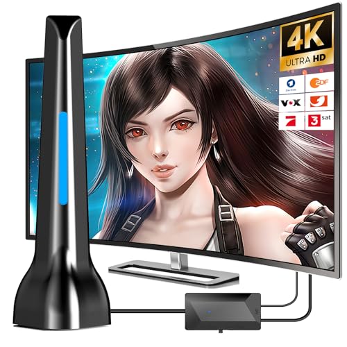 DVBT2 Antenne, DVB-T/DVB-T2-Antenne, Stärkere Stabantenne für digitales Fernsehen/Digital TV/DAB Radio/DVB-T2 Tuner Stick, Maximale Signalqualität - Mit Magnetfuß 3m Kabel DVBT2 Antenne, DVB-T/DVB-T2-Antenne, Stärkere Stabantenne für digitales Fernsehen/Digital TV/DAB Radio/DVB-T2 Tuner Stick, Maximale Signalqualität - Mit Magnetfuß 3m Kabel von DGUPSP
