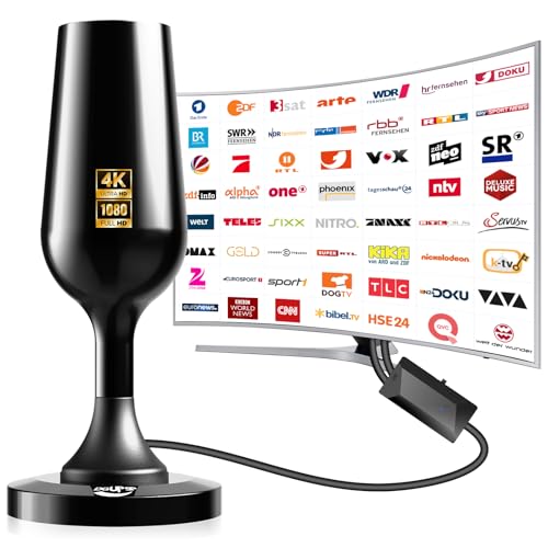 DVBT2 Antenne, DVB-T/DVB-T2-Antenne, Stärkere Stabantenne für digitales Fernsehen/Digital TV/DAB Radio/DVB-T2 Tuner Stick, Maximale Signalqualität - Mit Magnetfuß 3m Kabel DVBT2 Antenne, DVB-T/DVB-T2-Antenne, Stärkere Stabantenne für digitales Fernsehen/Digital TV/DAB Radio/DVB-T2 Tuner Stick, Maximale Signalqualität - Mit Magnetfuß 3m Kabel von DGUPSP