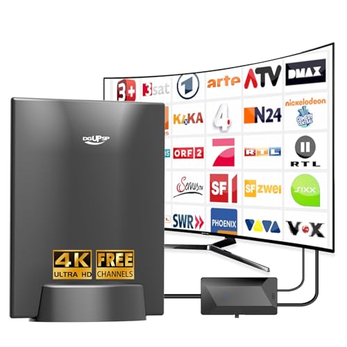 DVBT2 Antenne, zimmerantenne DVB-T & DVB-T2 Antennen mit Verstärker, Großer Reichweite und 360° Empfang, Zimmerantenne für Fernseher mit Starkem Magnetfuß, Geeignet für 4K 1080p & Alle TV-Geräte DVBT2 Antenne, zimmerantenne DVB-T & DVB-T2 Antennen mit Verstärker, Großer Reichweite und 360° Empfang, Zimmerantenne für Fernseher mit Starkem Magnetfuß, Geeignet für 4K 1080p & Alle TV-Geräte von DGUPSP