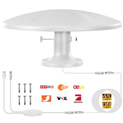 DVBT2 Antenne, zimmerantenne DVB-T & DVB-T2 Antennen mit Verstärker, Großer Reichweite und 360° Empfang, Zimmerantenne für Fernseher mit Starkem Magnetfuß, Geeignet für 4K 1080p & Alle TV-Geräte DVBT2 Antenne, zimmerantenne DVB-T & DVB-T2 Antennen mit Verstärker, Großer Reichweite und 360° Empfang, Zimmerantenne für Fernseher mit Starkem Magnetfuß, Geeignet für 4K 1080p & Alle TV-Geräte von DGUPSP