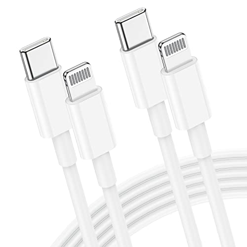 DGVERS USB C auf Lightning Kabel 2M, iPhone usbc auf lightningkabel apple[MFi-zertifiziert] Lightning auf USB C Schnellladekabel Kompatibel mit iPhone 14/13/12/11/Xs/XR(2er-Pack) von DGVERS