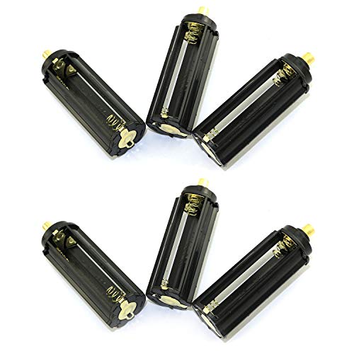 DGZZI Batteriehalter für 3 x 1,5 V AAA-Batterien, Taschenlampe, Schwarz, 6 Stück von DGZZI