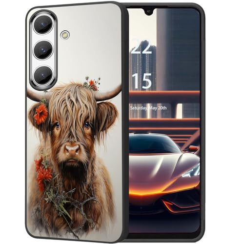 DHEEBFWE Schutzhülle für Samsung Galaxy A26 5G, schlank, stoßdämpfend, kratzfest, weiche Schutzhülle für Samsung Galaxy A26 5G, einzigartiges süßes Hochlandkuh-Design von DHEEBFWE