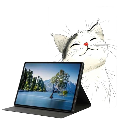 DHEEBFWE Schutzhülle für Samsung Galaxy Tab A 8.0 2019 (SM-T290/T295). Hochwertige Lederhülle mit automatischer Wake-/Sleep-Funktion, mehrere Betrachtungswinkel, gelangweilte Katze von DHEEBFWE