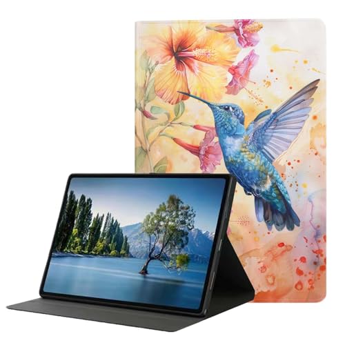 DHEEBFWE Schutzhülle für Samsung Galaxy Tab A7 26,4 cm (10,4 Zoll) 2020 (SM-T500/T505/T507). Hochwertige Lederhülle mit automatischer Wake-/Sleep-Funktion, mehrere Betrachtungswinkel, Kolibri von DHEEBFWE