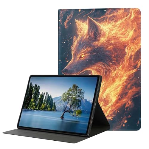 DHEEBFWE Schutzhülle für Samsung Galaxy Tab S5e 10,5 Zoll (26,7 cm) (2019, Modell SM-T720/T725). Hochwertige Lederhülle mit automatischer Wake/Sleep-Funktion, mehrere Betrachtungswinkel, feurige von DHEEBFWE